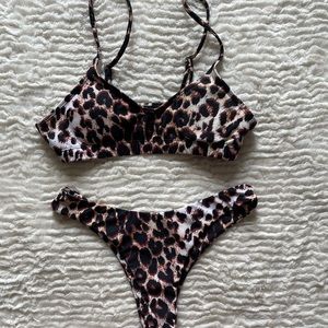 Cheetah Print Bikini Swimsuit